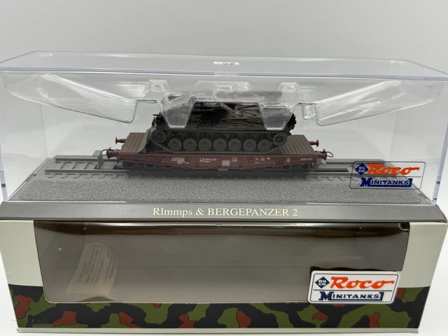 Roco H0 - 845 - Güterwagen - Schwerlast-LKW mit Bergepanzer
