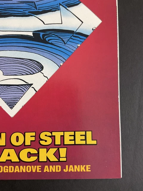 Superman Man of Steel #22 DC Comics 1993 Die-cut Double Cover Poster Boarded 3