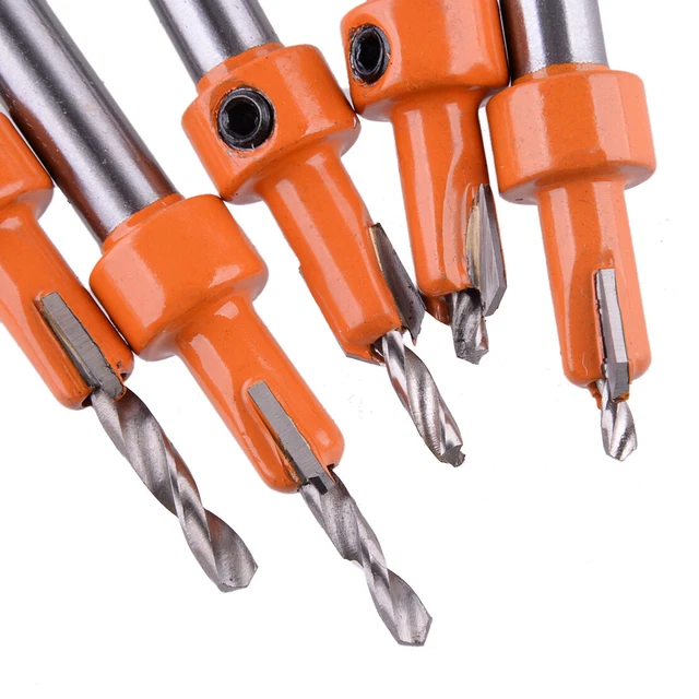 Set 5pcs 8mm Countersink Drill Bit Set Screw Woodworking Chamfer Hex Tools Ze 3
