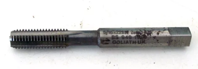 GOLIATH Brand 5/16" x 22 BSF Engineers Thread Cutting Tap (Pre Used)