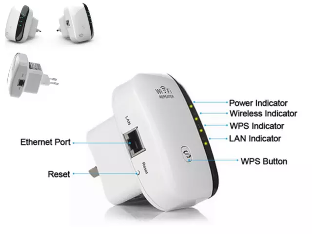 Ripetitore Segnale Wifi Hotspot Wireless Extender Amplificatore Estendi Wi-Fi 3