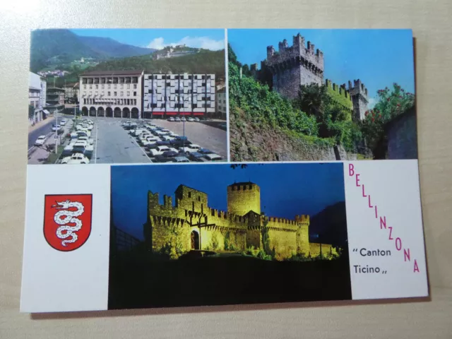 Alte Ansichtskarte Bellinzona Canton Ticino Kanton Tessin