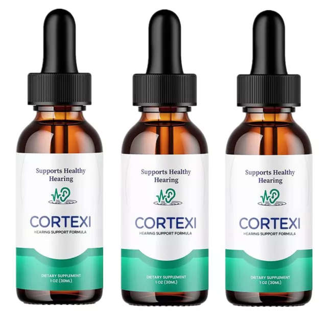 3 Pack - Cortexi Drops - For Ear Health, Hearing Support, Healthy Eardrum