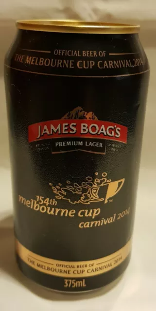 COLLECTIBLE JAMES BOAG'S 2014  MELBOURNE CUP CARNIVAL 375 mL BEER CAN 