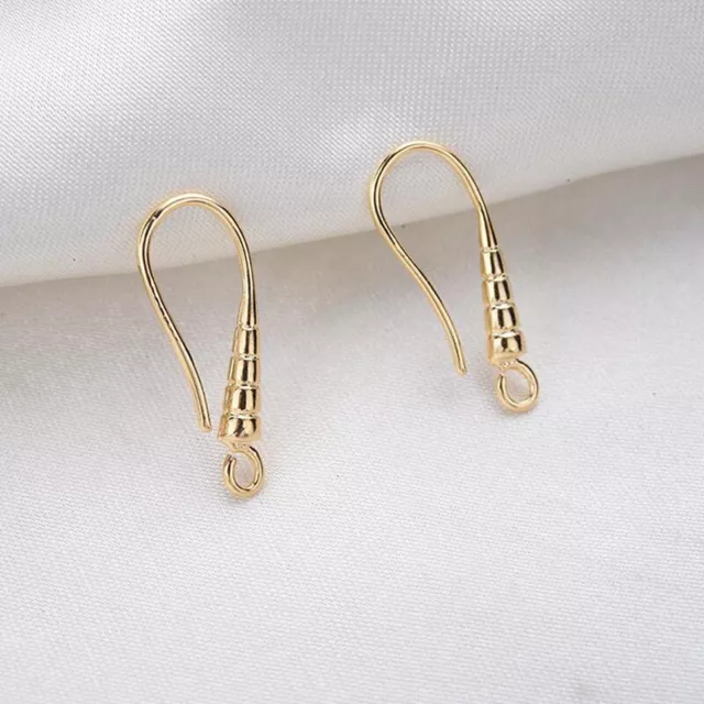 20PCS Jewelry Making Findings 18K GOLD Plated Carved Earring French .OY