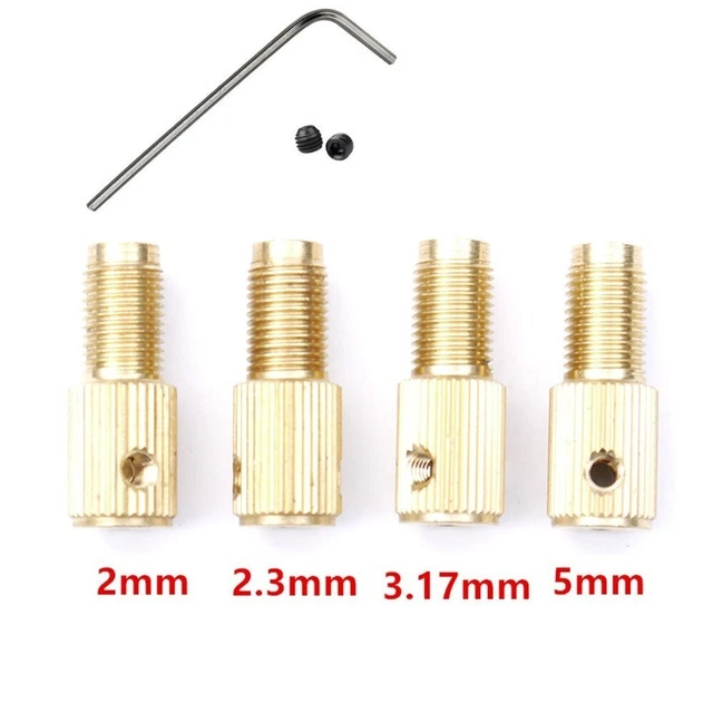 M8 0.75 2mm/2.3mm/3.17mm/5mm Mini Main Cuivre Kit Perceuse Mandrin Mèche