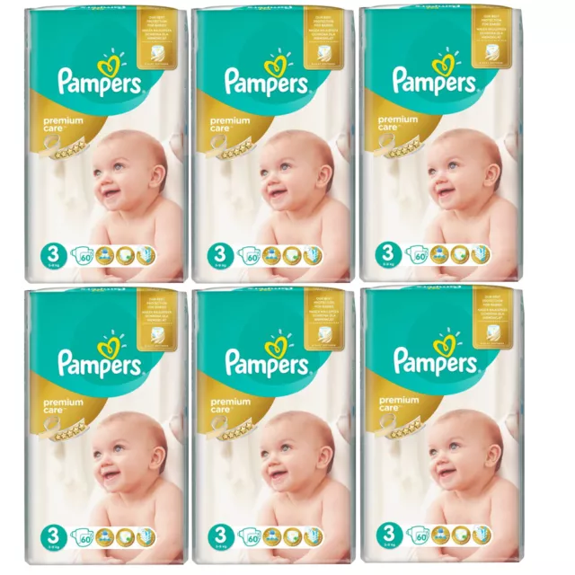 PAMPERS Premium Care Midi Gr.3 4-9 kg (60-360 Windeln / Packung)