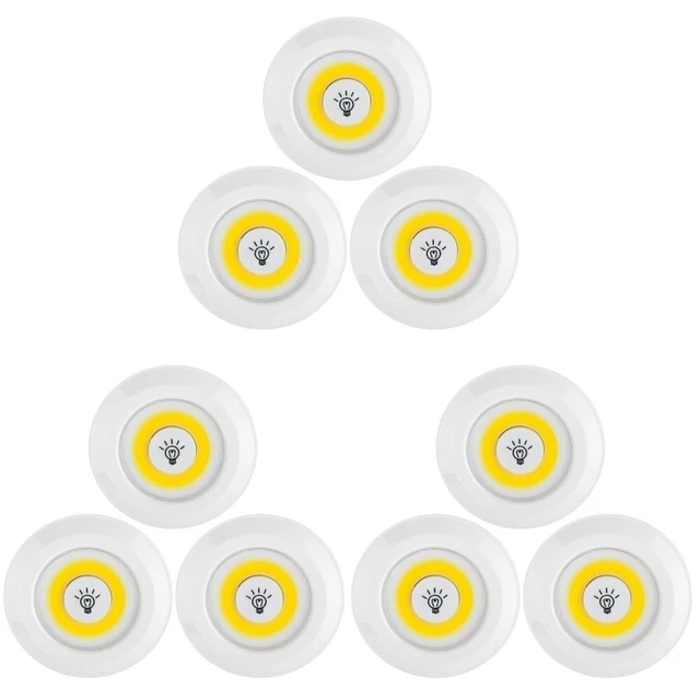 3 PACK LED Wall Lamp Tap Lights Touch Sensor Remote Control Night £34.