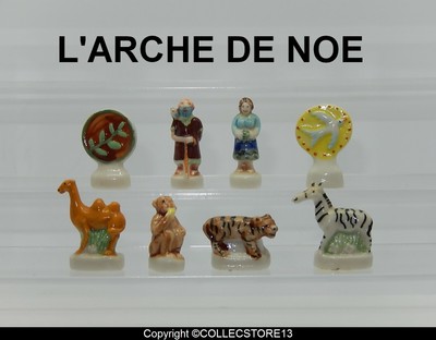 Série complète de 8 fèves L'arche de Noé 