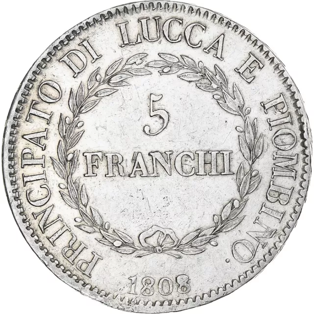 [#349337] République de Lucques, Felix et Elisa, 5 Franchi, 1808/7, Florence 2