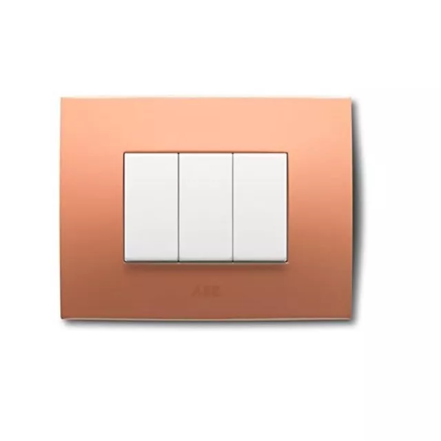 ABB 2CSK0312CH Plaque 3 Places 3M Orange Pastel Série Civile Claire