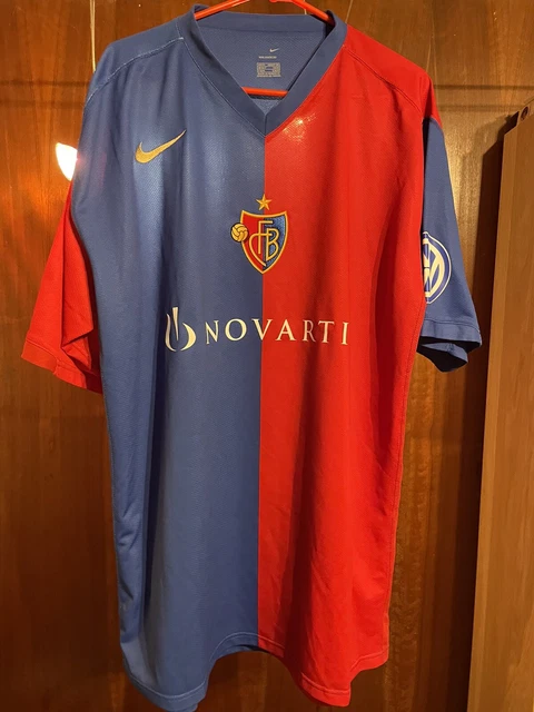 FC Basel Trikot, „Novarti“, Nike, Gr XL, blau rot, 1* getragen