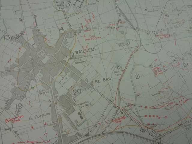 Cod Ww1 Train Map WW1 (1918) TRENCH MAP of