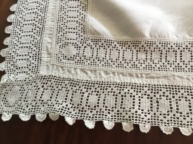Filet Crochet Centrepiece White