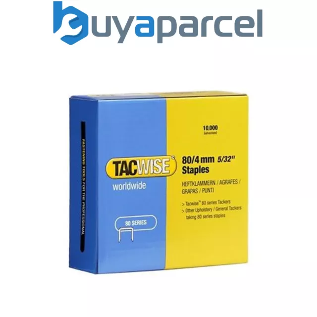 Tacwise 0380 Typ 80 Box mit 10.000 Heftklammern 4 mm für A8016V A8016LN