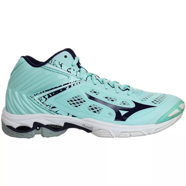 Mizuno Wave Lightning Z5 Mid  Light Blue Synthetic Womens Trainers V1GC190528