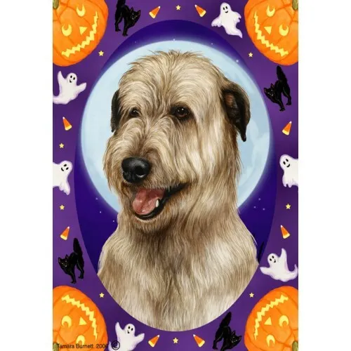 Halloween Garden Flag - Wheaten Irish Wolfhound 123301