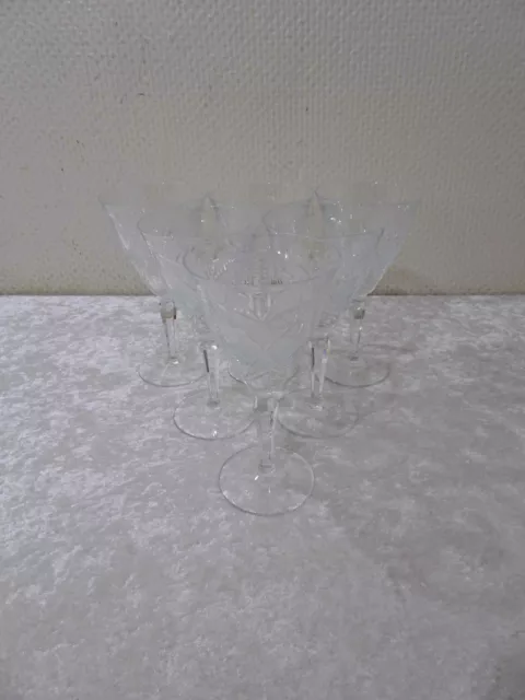 6 X Design Verre à Vin - Handgefertigt - Vintage