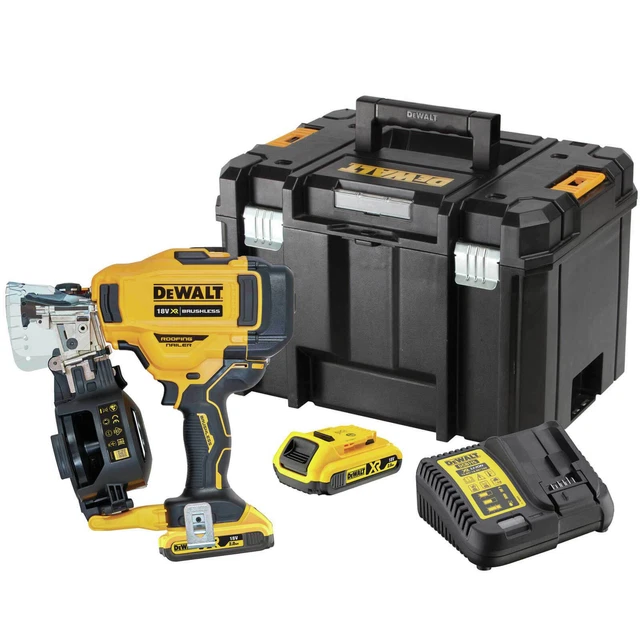 DEWALT DCN45RN 18V XR Cordless Brushless Roofing Coil Nail Gun 2 x 2ah