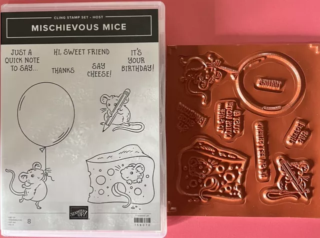 Mischievous Mice Cling Stamp Set, Host, Stampin' UP! New!