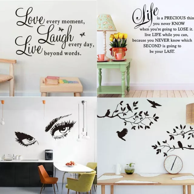 Art Quote Wall Decal Stickers Vinyl Home Room Decor Bedroom Removable Mural DIY