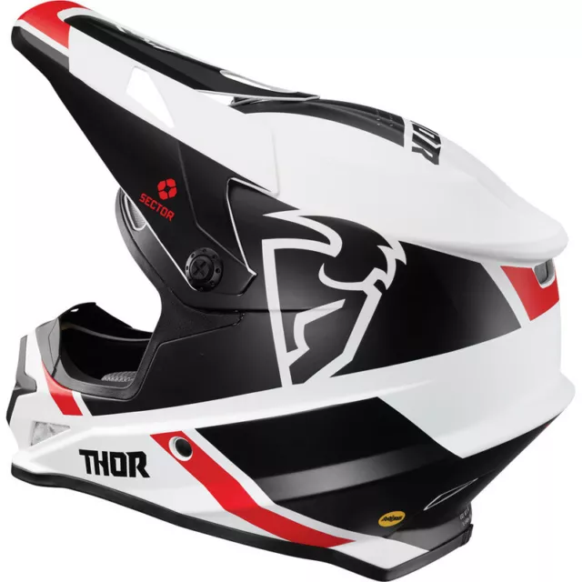 NEW Thor MX Sector MIPS Split White/Black Motocross Dirt Bike Riding Helmet 2