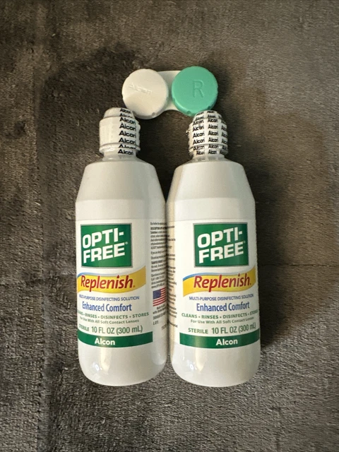 Opti-Free Replenish Disinfecting Solution - 10 fl.oz.- TWIN PACK - Exp. 10/31/25