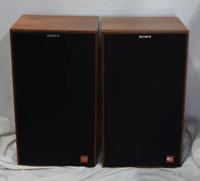 SONY APM 55 3 WAY Large Floor Standing Speakers Vintage Japan
