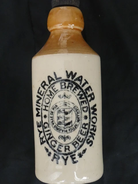 Rye Sussex Ginger Beer Mineral Water Works, Mint Condition.