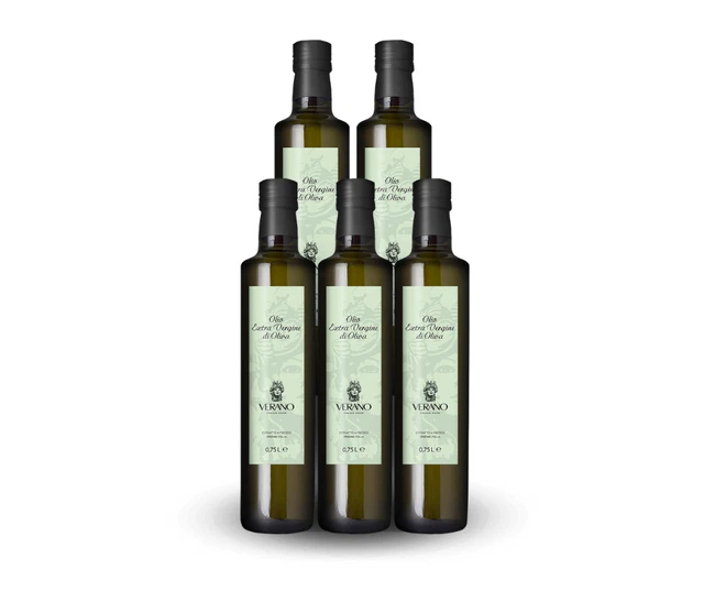5 bottiglie di olio extra vergine di oliva  pugliese da 750ml