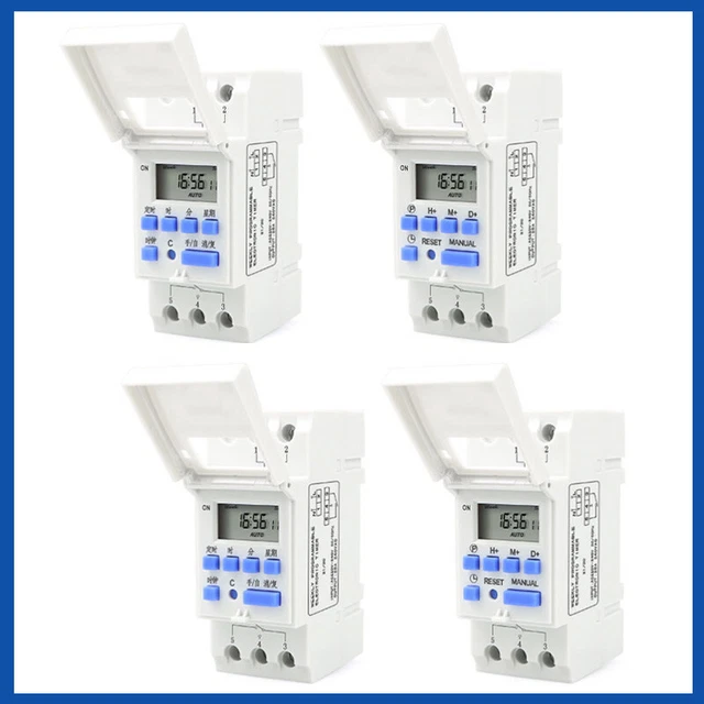 PROGRAMMABLE DIGITAL TIME Relay Timer Switch 24hr 7Day Control 35mm DIN ...