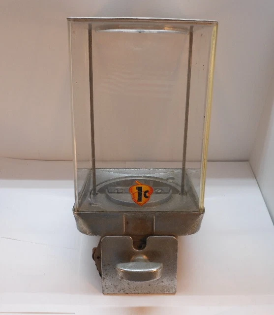 Vintage One Cent Gumball Machine Housing And Mechanism