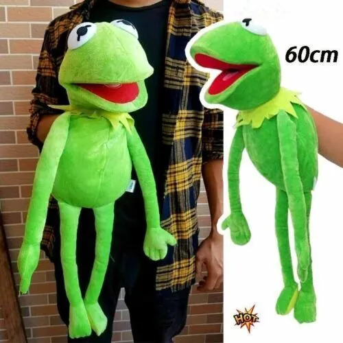 60cm Kermit the Frog Hand Puppet Soft Plush Stuffed Doll Toy Kids Birthday Gift~