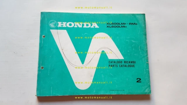 HONDA XL 600 LM - RM 1986 catalogo ricambi ORIGINALE Spare Parts Catalogue