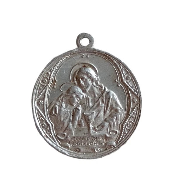 Nanna Folk Medaglia Sacro Cuore Di Gesù Detente - Collana In Argento Vermeil, 40-45 Cm