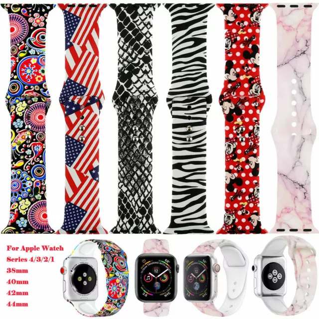 Soft Breathable Silicone Bands Replacement Straps for Apple Watch Series 7 6 5 4