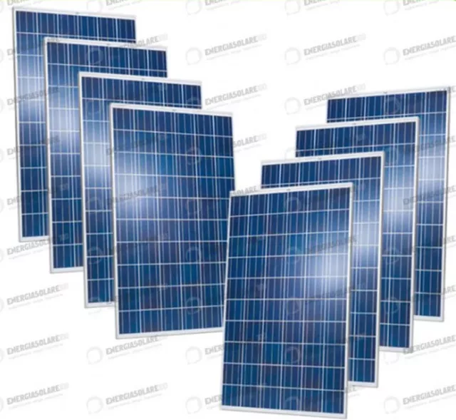 8 panneaux solaires photovoltaiques policristallins 280W 2240W tot