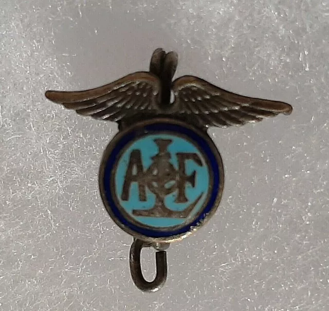 insigne miniature  Aviation Air Aéroclub Avion ORIGINAL émail ancien