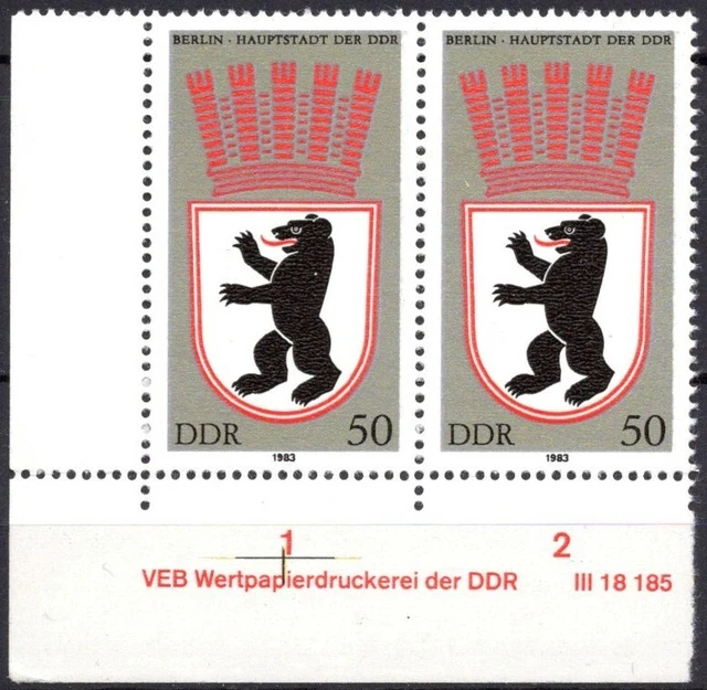 DDR 1983 Mi.Nr. 2817 ** postfrisch Eckrand mit DV Druckvermerk