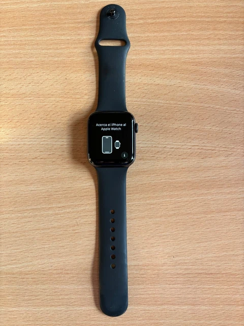 Apple Watch Series 6 44mm Space Grey Aluminum Case with Black Sport Band -...
