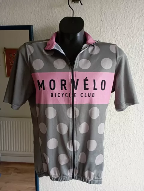 Morvelo Herren kurzärmlig Radfahren Trikot grau/pink Größe XL