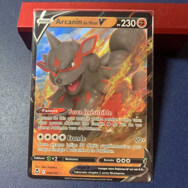 Carte Pokémon Arcanin de Hisui V 090/195 EB12 Tempête Argentée FR NEUF