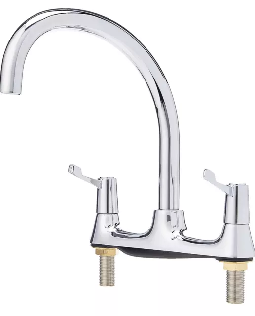 Kitchen Sink Deck Mixer Tap BRISTAN Sink Chrome Quarter Turn VAL2DSMCCD