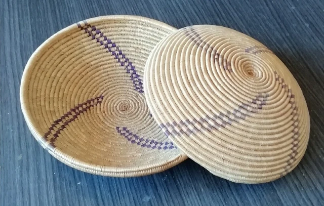 Poubelle Tissée Avec Couvercle Corbeille À Papier Corbeille À Papier En