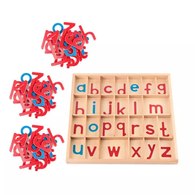 Bewegliches Alphabet mit Lernbox für frühkindliche Rechtschreibübungen