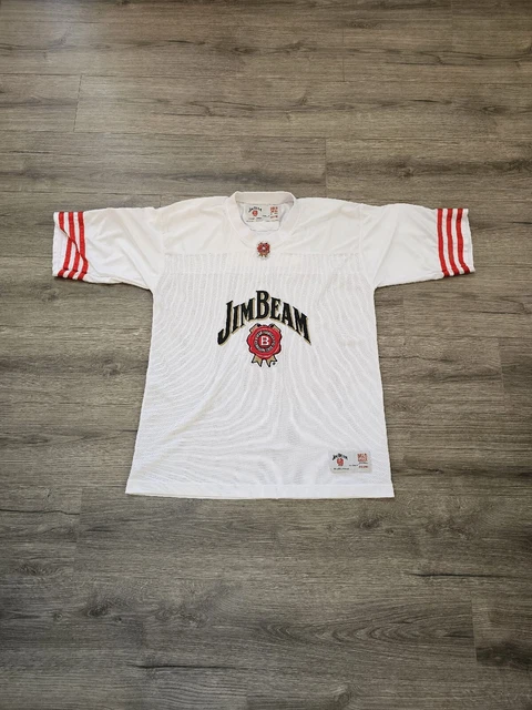 Jim Beam Whiskey #1 Football Jersey White Mens Size XL