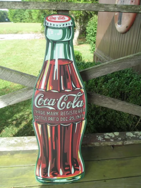 Coca-Cola Contour Bottle Sign Large Premium Aluminum Outdoors- BRAND NEW