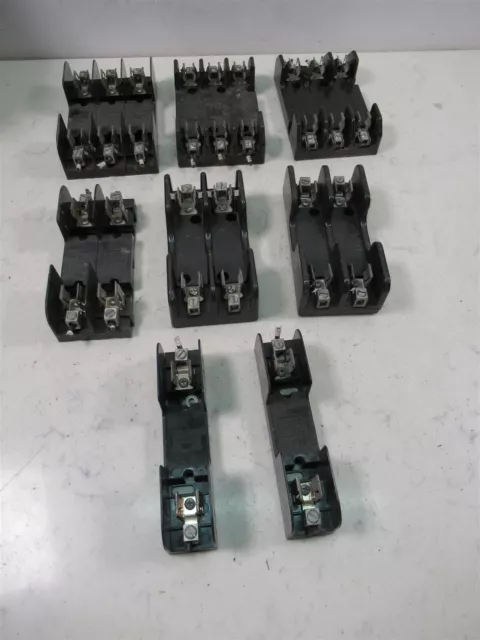 Lot of 8 Fuse Blocks 600 Volt 30 Amp Gould Shawmut and Marathon