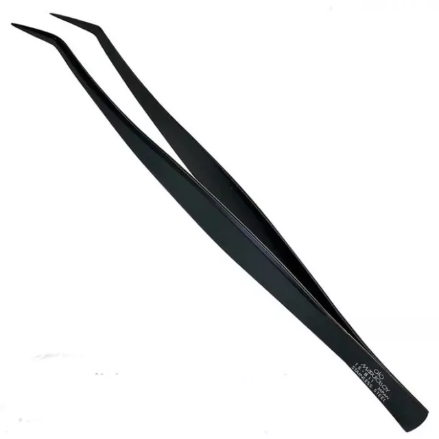 KEIBA Multipurpose Bent Type Tweezers TS-B11 155mm Cation Coat Japan