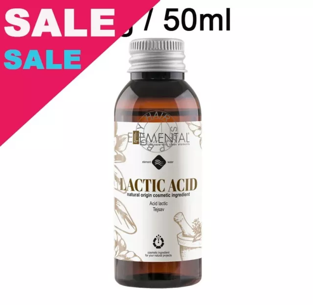 Lactic Acid 80% Natural AHA Peeling Skin Lightening Reduce Ageing Spots 50ml